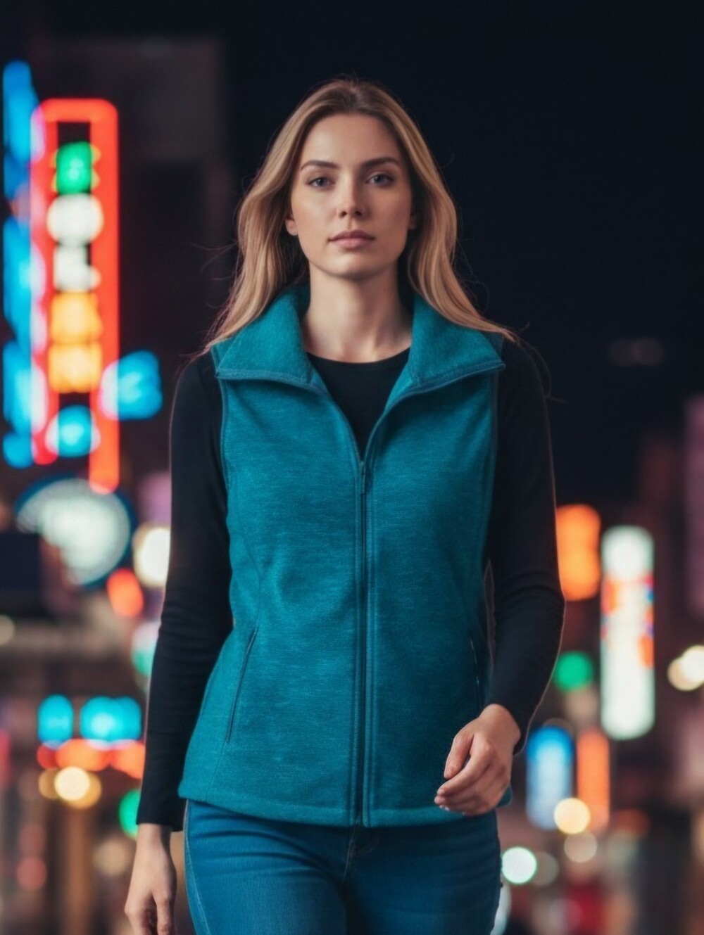 Old Navy Teal Fleece Women's Vest Size S